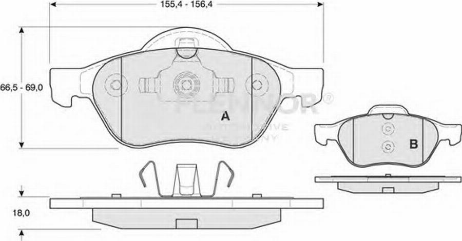 Flennor FB211173 - Тормозные колодки, дисковые, комплект avtokuzovplus.com.ua