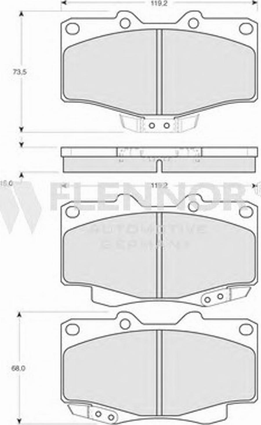 Flennor FB211177 - Гальмівні колодки, дискові гальма autocars.com.ua