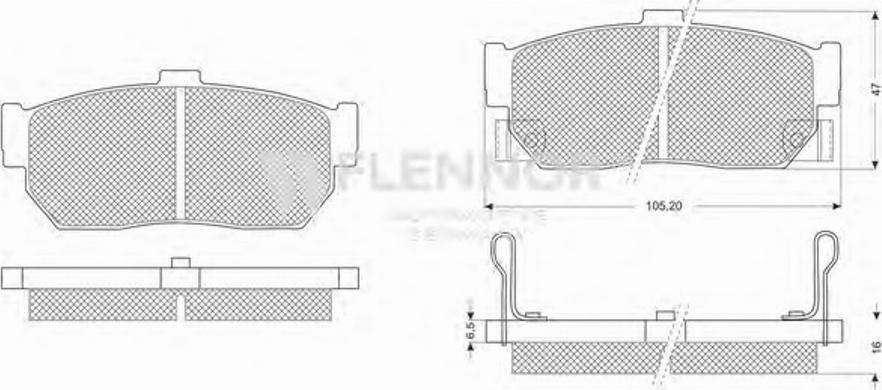 Flennor FB211228 - Гальмівні колодки, дискові гальма autocars.com.ua