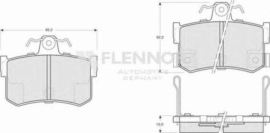 Flennor FB211309 - Гальмівні колодки, дискові гальма autocars.com.ua