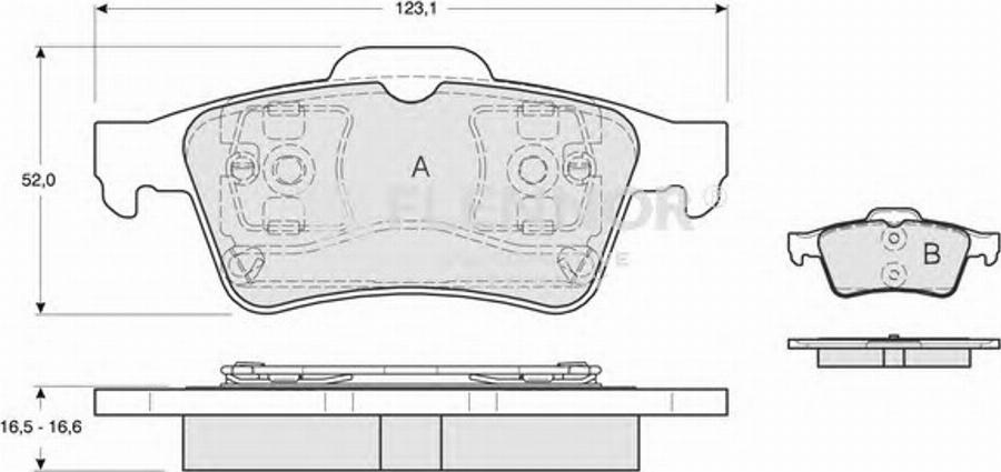 Flennor FB211350 - Гальмівні колодки, дискові гальма autocars.com.ua