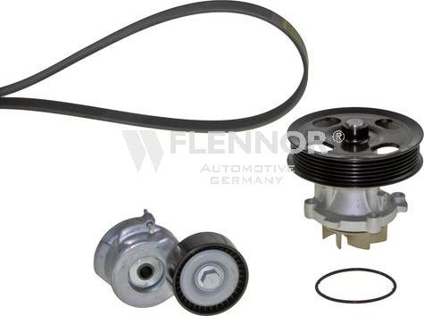 Flennor FP16PK1183 - Водяний насос + комплект струмкових ременів autocars.com.ua