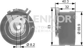 Flennor FS05492 - Натяжной ролик, ремень ГРМ avtokuzovplus.com.ua