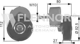 Flennor FS99277 - Паразитний / провідний ролик, поліклиновий ремінь autocars.com.ua