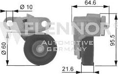 Flennor FS99280 - Паразитний / провідний ролик, поліклиновий ремінь autocars.com.ua