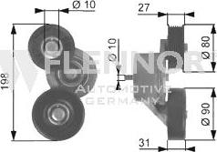 Flennor FS99387 - Паразитний / провідний ролик, поліклиновий ремінь autocars.com.ua