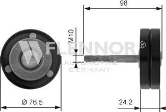 Flennor FS99424 - Паразитний / провідний ролик, поліклиновий ремінь autocars.com.ua