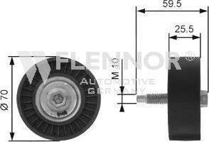 Flennor FU99379 - Направляющий ролик, поликлиновый ремень autodnr.net