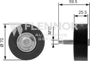 Flennor FU99380 - Паразитний / провідний ролик, поліклиновий ремінь autocars.com.ua