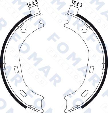 FOMAR Friction FO 0160 - Комплект гальм, барабанний механізм autocars.com.ua