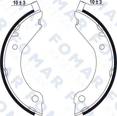 FOMAR Friction FO 0314 - Комплект гальм, барабанний механізм autocars.com.ua