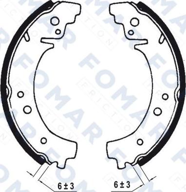 FOMAR Friction FO 0351 - Комплект тормозных колодок, барабанные avtokuzovplus.com.ua