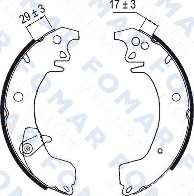 FOMAR Friction FO 0371 - Комплект гальм, барабанний механізм autocars.com.ua