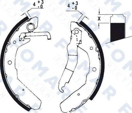 FOMAR Friction FO 0373 - Комплект тормозных колодок, барабанные avtokuzovplus.com.ua