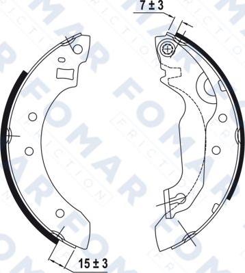 FOMAR Friction FO 0374 - Комплект тормозных колодок, барабанные avtokuzovplus.com.ua