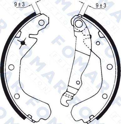 FOMAR Friction FO 0420 - Комплект гальм, барабанний механізм autocars.com.ua