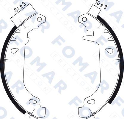 FOMAR Friction FO 0424 - Комплект тормозных колодок, барабанные autodnr.net