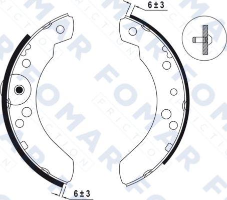 FOMAR Friction FO 0461 - Комплект гальм, барабанний механізм autocars.com.ua