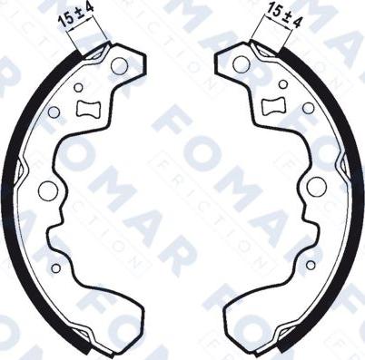 FOMAR Friction FO 0486 - Комплект тормозных колодок, барабанные avtokuzovplus.com.ua