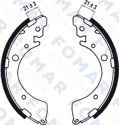 FOMAR Friction FO 0549 - Комплект тормозных колодок, барабанные avtokuzovplus.com.ua