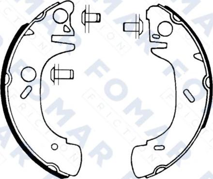 FOMAR Friction FO 0561 - Комплект тормозных колодок, барабанные autodnr.net