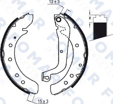 FOMAR Friction FO 0570 - Комплект гальм, барабанний механізм autocars.com.ua