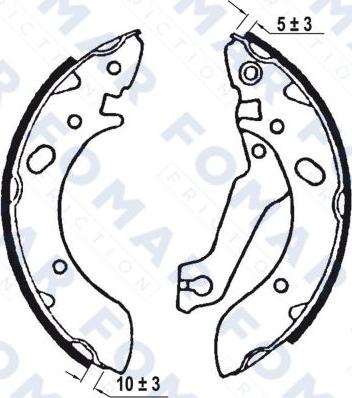 FOMAR Friction FO 0576 - Комплект тормозных колодок, барабанные avtokuzovplus.com.ua