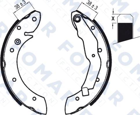 FOMAR Friction FO 0579 - Комплект тормозных колодок, барабанные avtokuzovplus.com.ua