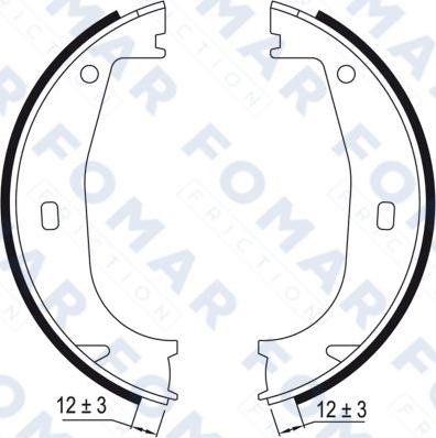 FOMAR Friction FO 0626 - Комплект тормозных колодок, барабанные avtokuzovplus.com.ua