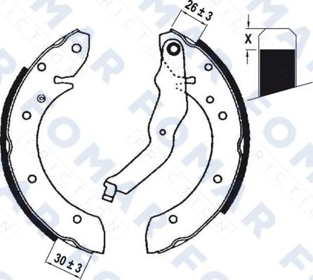 FOMAR Friction FO 0633 - Комплект тормозных колодок, барабанные avtokuzovplus.com.ua