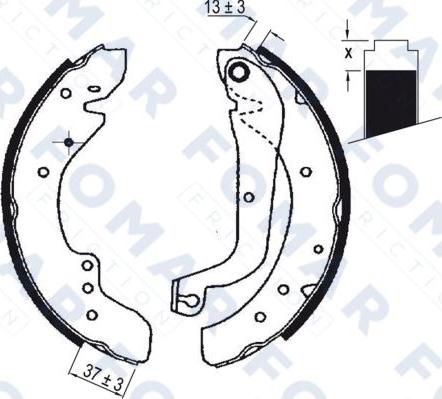 FOMAR Friction FO 0636 - Комплект тормозных колодок, барабанные avtokuzovplus.com.ua