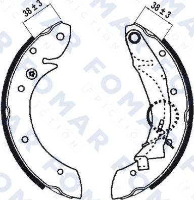 FOMAR Friction FO 0641 - Комплект тормозных колодок, барабанные autodnr.net