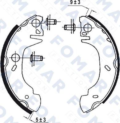 FOMAR Friction FO 0644 - Комплект тормозных колодок, барабанные avtokuzovplus.com.ua