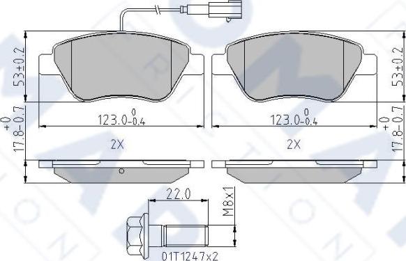 FOMAR Friction FO 217681 - Гальмівні колодки, дискові гальма autocars.com.ua