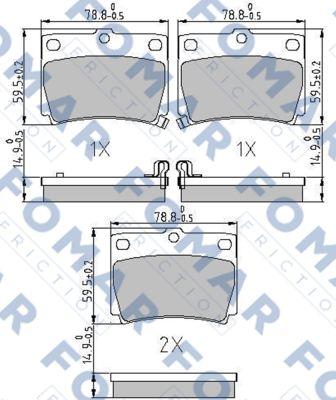 FOMAR Friction FO 239281 - Гальмівні колодки, дискові гальма autocars.com.ua