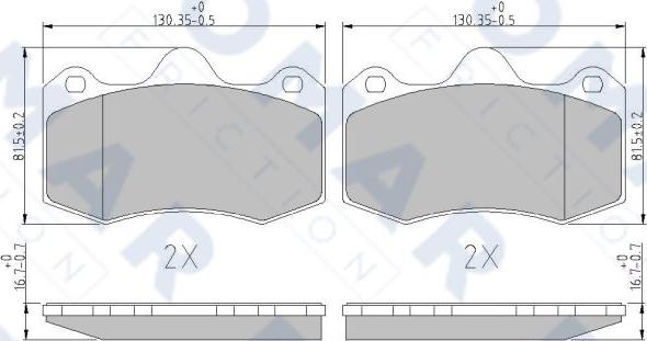 FOMAR Friction FO 245381 - Гальмівні колодки, дискові гальма autocars.com.ua