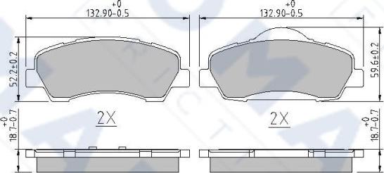 FOMAR Friction FO 251381 - Гальмівні колодки, дискові гальма autocars.com.ua