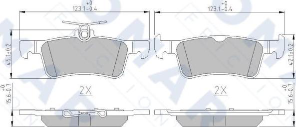 FOMAR Friction FO 263981 - Тормозные колодки, дисковые, комплект avtokuzovplus.com.ua