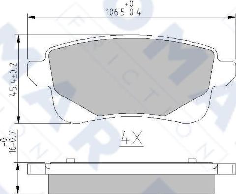 FOMAR Friction FO 264681 - Гальмівні колодки, дискові гальма autocars.com.ua