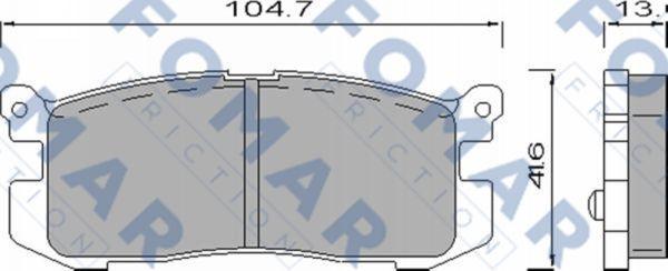 FOMAR Friction FO 420581 - Гальмівні колодки, дискові гальма autocars.com.ua