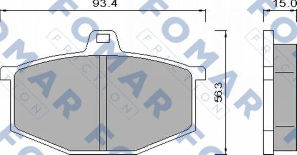 FOMAR Friction FO 424781 - Тормозные колодки, дисковые, комплект autodnr.net