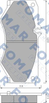 FOMAR Friction FO 426181 - Тормозные колодки, дисковые, комплект avtokuzovplus.com.ua