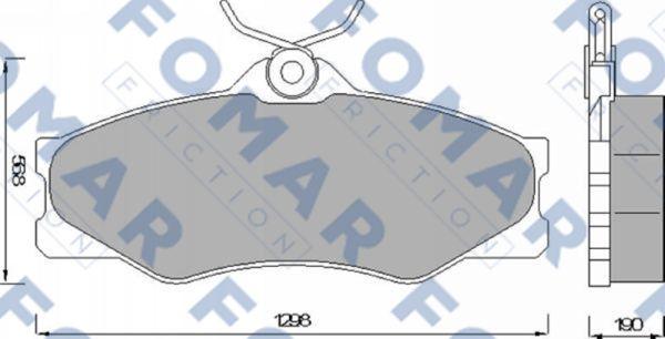 FOMAR Friction FO 427781 - Гальмівні колодки, дискові гальма autocars.com.ua