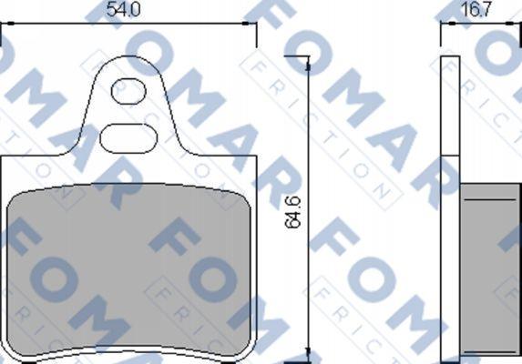 FOMAR Friction FO 428481 - Тормозные колодки, дисковые, комплект autodnr.net