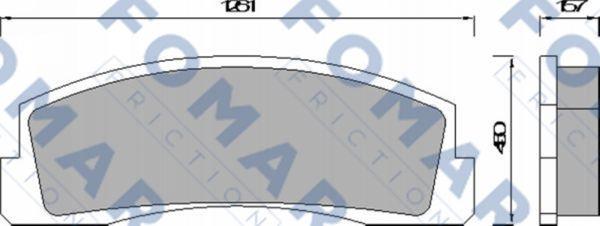 FOMAR Friction FO 430181 - Гальмівні колодки, дискові гальма autocars.com.ua