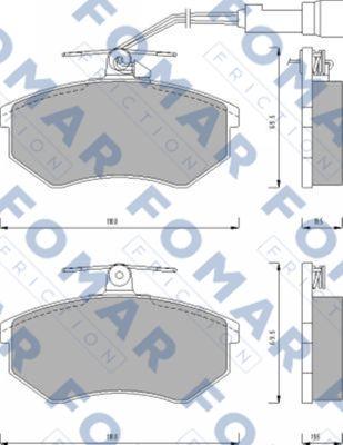 FOMAR Friction FO 432881 - Гальмівні колодки, дискові гальма autocars.com.ua