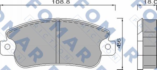 FOMAR Friction FO 436181 - Гальмівні колодки, дискові гальма autocars.com.ua