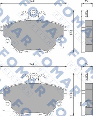 FOMAR Friction FO 437381 - Гальмівні колодки, дискові гальма autocars.com.ua