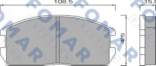 FOMAR Friction FO 439581 - Тормозные колодки, дисковые, комплект avtokuzovplus.com.ua