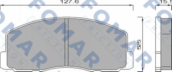 FOMAR Friction FO 439681 - Гальмівні колодки, дискові гальма autocars.com.ua